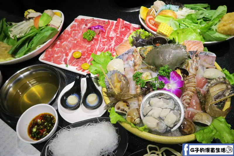 天鍋宴 天母店-台北火鍋 大推海陸鍋彭湃又新鮮,活跳跳鮑魚活蝦,可共鍋.卡比索冰淇淋.古早味飲料吃到飽.有菜單menu