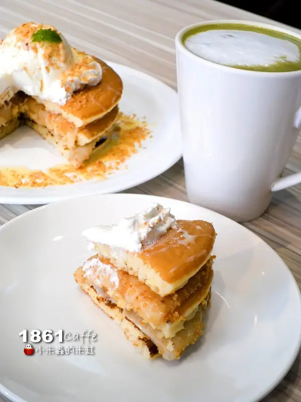 【捷運西門站】1861 Caffe~藏身在美國街裡的咖啡廳，品嘗到創意又邪惡的「花生麻糬煎餅」~♥