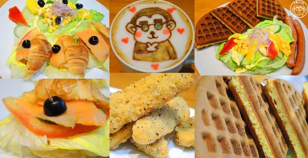 呷飽祙【台中西屯區･McFee Café麥克菲】客製化拉花+心目中第一名格子鬆餅