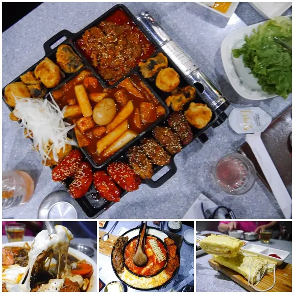 【高雄美食】哈摩尼韓食堂 高雄店。迷宮拼盤、幽浮鍋 一次吃到多種道地韓式料理。熱量爆棚起司瀑布 管他發胖也要吃完。左營美食