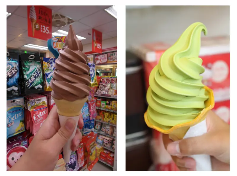 【全台熱潮霜淇淋大比拼】7-ELEVEN偷跑推出比利時巧克力霜淇淋PK全家期間限定抹茶霜淇淋