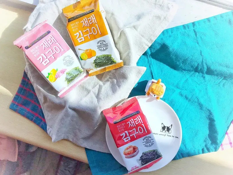 MOTOMOTOYAMA韓式海苔。三種風味一次滿足，越吃越刷嘴的韓風零食，單吃料理都便利