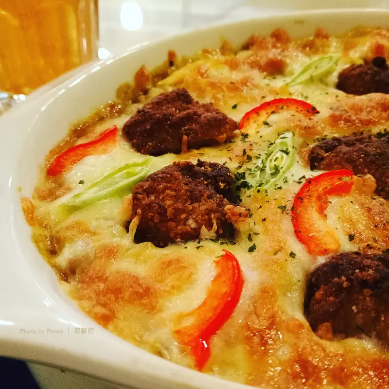 法悅蔬食園 / 奶素全素 / 自家菜~ 咖哩G丁焗烤飯   暖胃暖心好幸福~