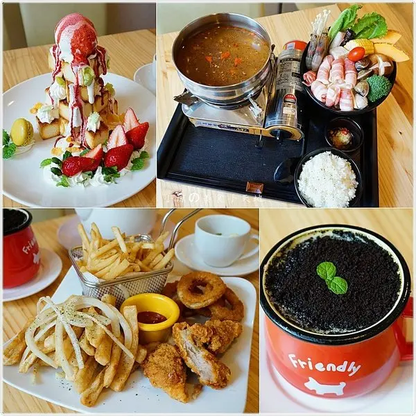 『彰化。員林』鄉村貝拉地中海餐廳║員林火車站旁，藍白可愛地中海鄉村風，複合式餐飲/免服務費/有WiFi,插頭,不限時,寵物友善餐廳(抽火鍋劵)