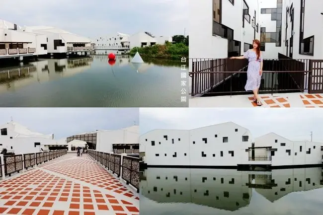 台南免費旅遊景點 ▶ 台江國家公園 ▶ 異國風白色水上高腳屋 台南IG打卡熱點 網美拍攝地!