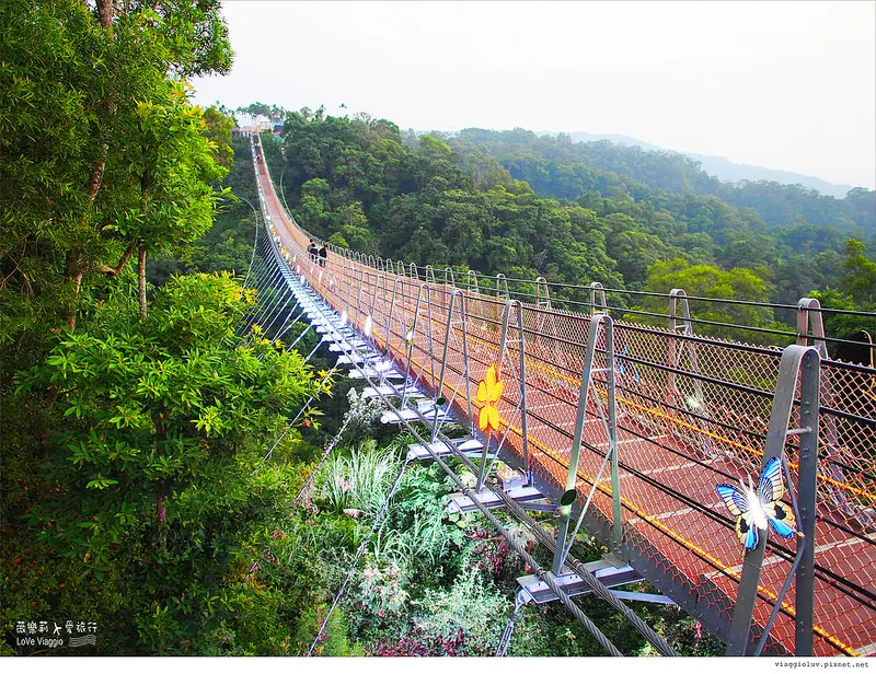 【南投 Nantou】猴探井風景區天空之橋  吊橋上欣賞一覽無遺的彰化平原及夕陽