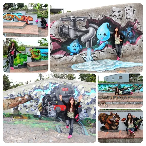 【台中景點】石岡0蛋月台&3D彩繪~在地景點通通進入彩繪的素材裡，除了騎鐵馬欣賞沿途景色，順道遊訪石岡3D彩繪的大變身        
      