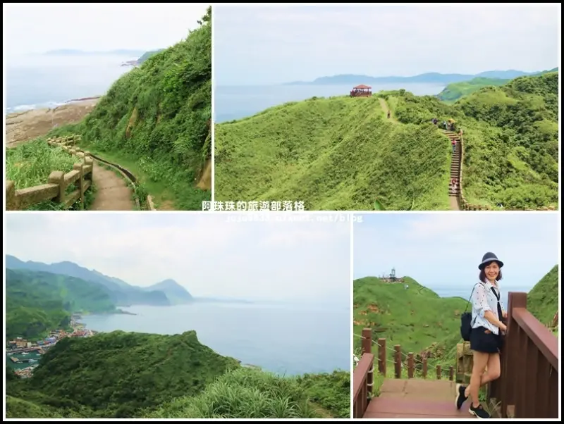 鼻頭角稜谷步道絕美山海步道台版小長城。鼻頭國小百合花盛開