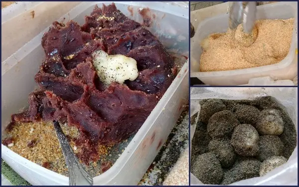 台北城中市場路口的攤商[手工麻糬]現做現賣˙賣完為止