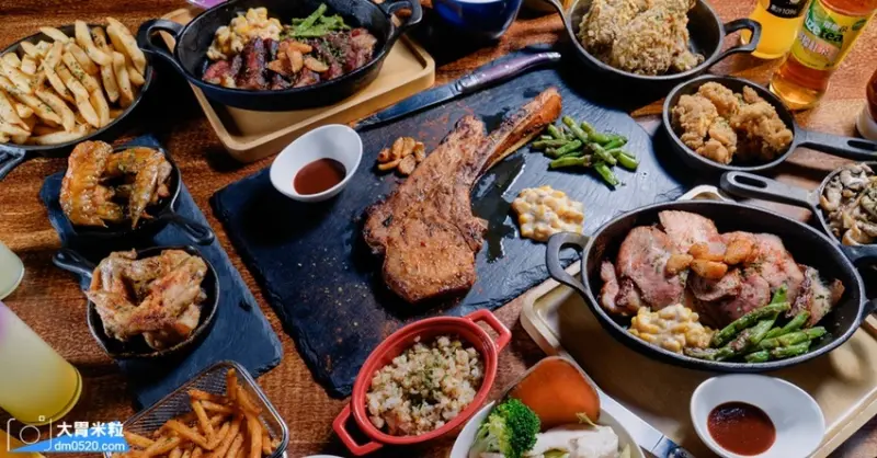 平日點排餐享沙拉吧吃到飽,MASTRO CAFE(戰斧教父內湖店),,SOP脆皮炸雞/牛尾湯無限喝!加50元再享粉紅氣泡酒/啤酒無限暢飲!內湖餐酒館推薦,內湖牛排餐廳推薦,內湖美式餐廳推薦,捷運港墘站