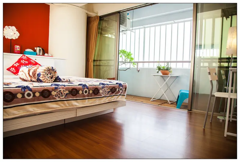 【嘉義民宿】嘉義 安蘭居國際青年館_獨立陽台的山櫻花雙人房