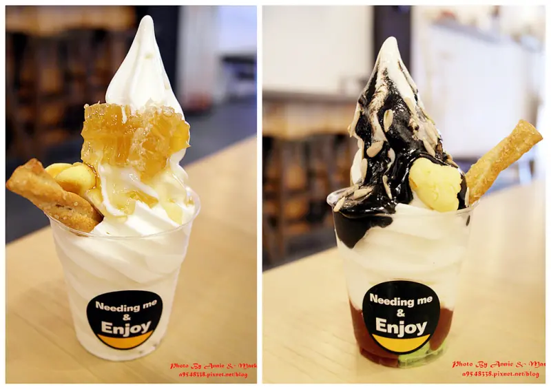 ◎吃吃喝喝~【台中 Bee&Milk】蜂巢來襲！舔一口霜淇淋，冰涼在嘴裡，甜蜜在心裡！