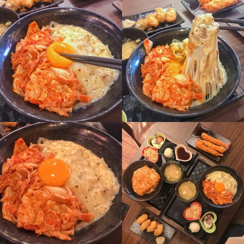 新丼 韓美新丼瀑布起司 酥嫩炸牡蠣 平價美食 21種創意丼飯 當代藝術館 中山站 台北車站美食