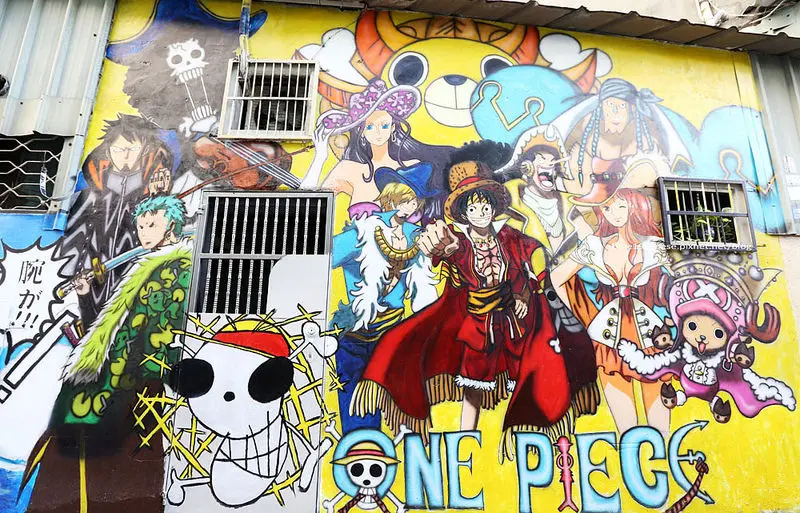 【台中西區推薦景點】海賊王牆 & 海賊王車 - 台中彩繪新景點.新天成機車行旁巷弄