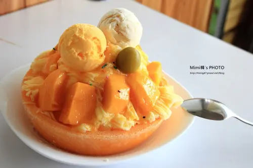 【台南．玉井】冰上賓芒果冰皇：是有沒有這麼好吃!? 這碗愛文芒果冰竟然讓人連碗都吃光!!