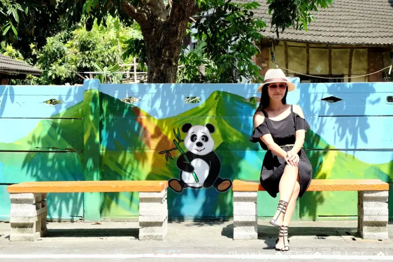 【雲林。斗南鎮】哇~這簡直是萌翻了啦！『石龜溪の貓熊』互動式3D立體彩繪牆，以各種貓熊彩繪作品為主題，等著大家一起來玩耍喔！