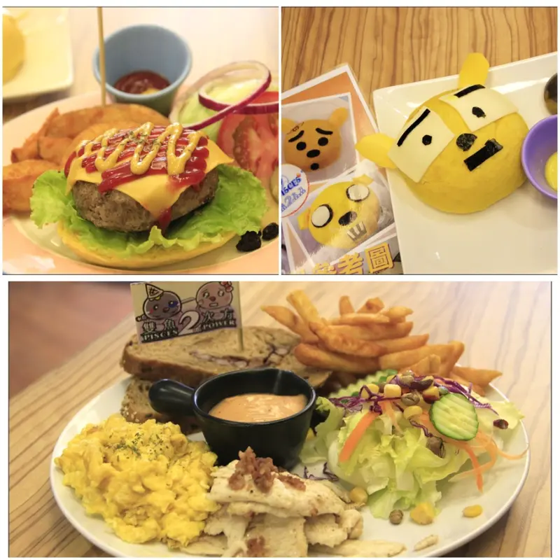 【台中北區】◆雙魚２次方◇一中總店-自己動手做造型漢堡好有趣．噴汁手工牛肉漢堡超正點．蓋蓋蓋營養全日早午餐新上市