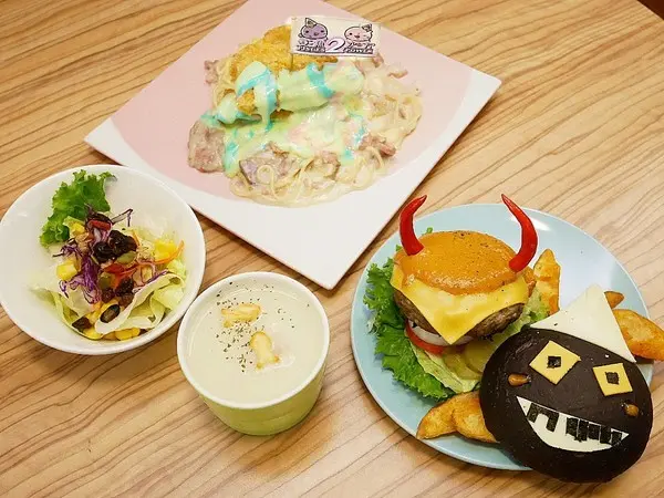 雙魚二次方-台中一中街旁創意漢堡  新推出的彩虹起司不只有外型更美味  動手做出屬於自己的漢堡  好吃又好玩              