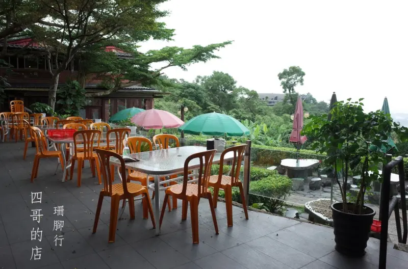 【台北景觀餐廳】四哥的店 (二店)．貓空茶香洋溢的庭園風茶餐廳，俯瞰整座台北盆地風光｜台北市 / 文山區 / 貓空 / 政治大學
