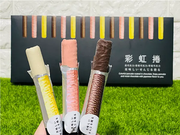 【零食cookie】集福客彩虹捲 x 巧克力捲心酥禮盒15入