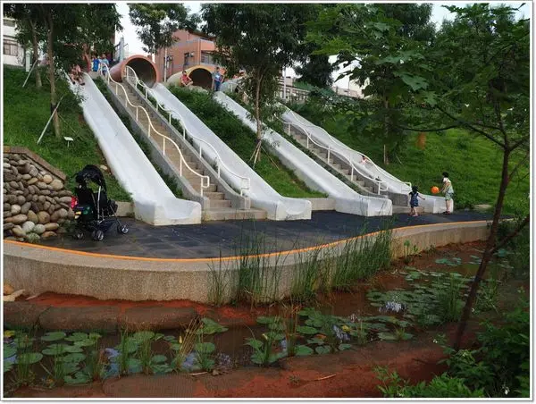 【遊】【中壢】老街溪河川教育中心-時光隧道溜滑梯