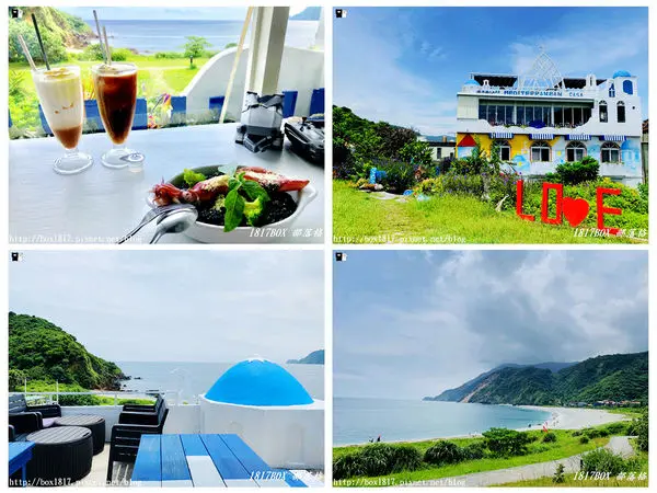 【宜蘭。蘇澳】坐擁無邊際蔚藍海景。地中海CASA。藍白色調。希臘地中海浪漫海景咖啡店