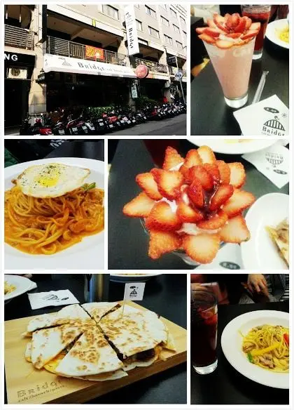 【北區】橋。咖啡Bridge Café 早午餐／義大利麵／燉飯／橋餅。草莓特調季節限定。一中街 益民商圈 錦新街。