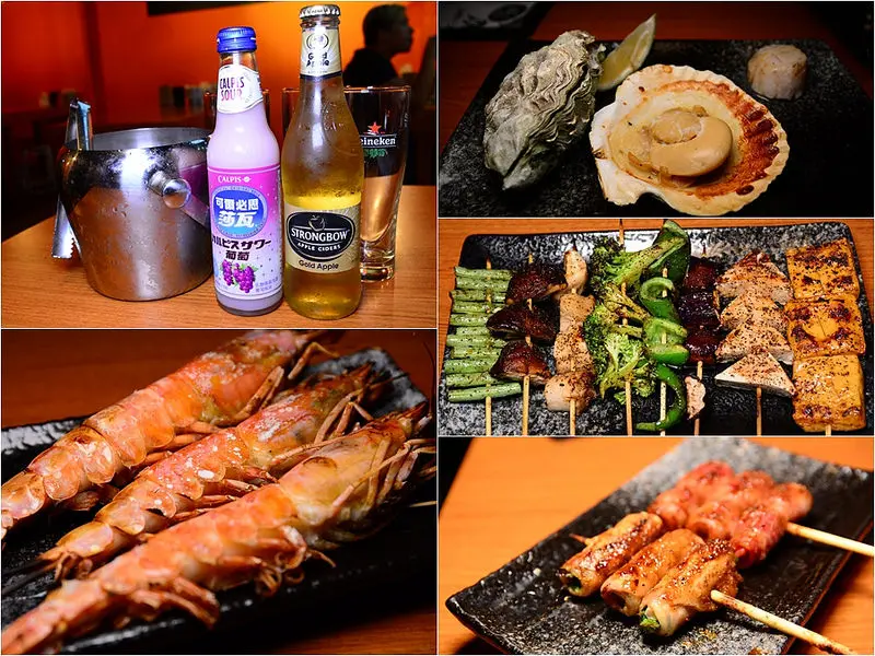 【台北│美食】台北市銅板美食燒烤，下班聚餐的好地方，搭配特殊三種醬料，挑戰烤物味蕾，可外帶喔。柒串燒屋