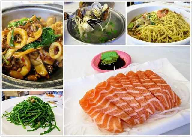 【桃園大園竹圍漁港】邱記海產店，食材新鮮好吃，生魚片鮮甜與香氣交織在一起！