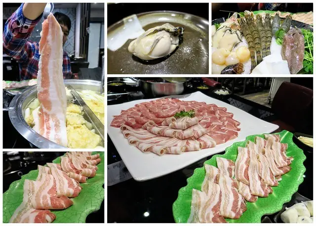 【淡水美食】晉家門，快樂豚五花肉盤超大份量，時令海鮮拼盤不用５００元就能吃到，還有白飯、飲料可無限續！