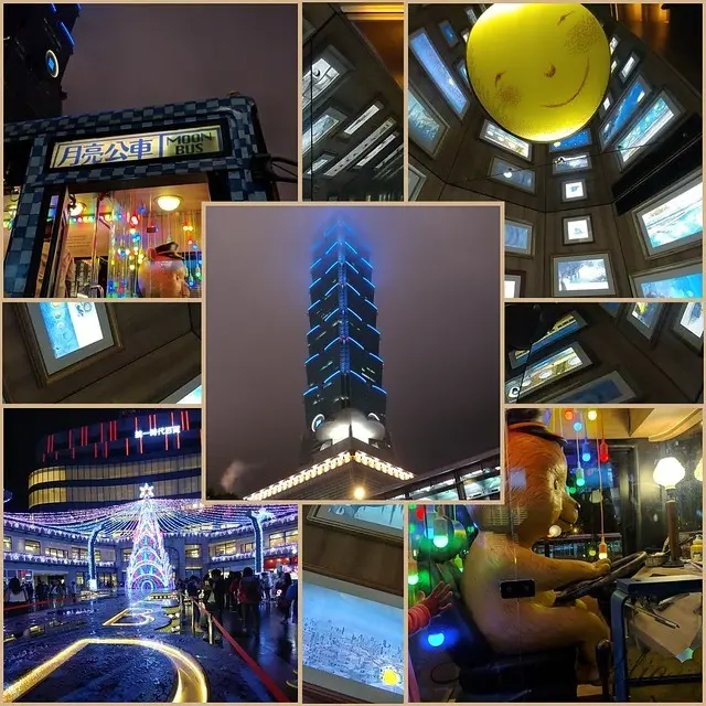漫遊台北101旁小景點-幾米月亮公車、統一時代百貨聖誕