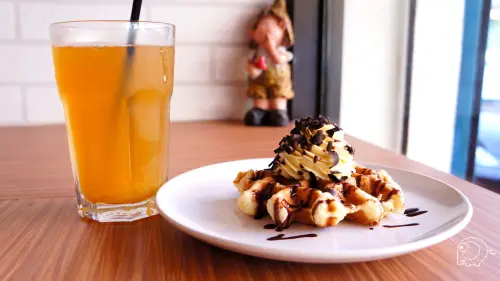 (新開店)滿好吃的比利時鬆餅 開幕期間還有折扣哦-Waffle Please 比利時列日鬆餅專賣店@捷運港墘站@內科園區