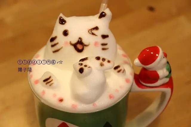 ⓣⓘⓩⓩⓛⓘⓝⓖ╭☆　桃園。理性&感性cafe。咖啡立體拉花～