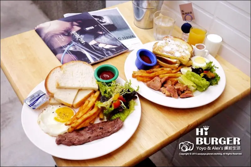 【永和】HI BURGER 美式漢堡餐廳 ~ 隱身巷弄之中的優質好店 厚實漢堡肉大口吃爽爽!!! 捷運頂溪站 / 有WIFI / 寵物友善餐廳