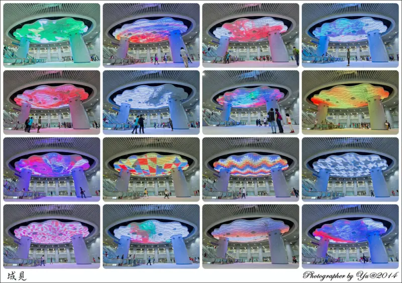 [攝影]【松山線松山站】公共藝術亮點。松山捷運站域見繁花光穹美景