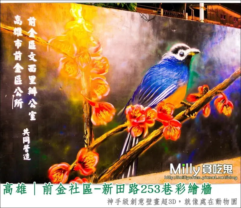 ◆高雄景點推薦◆前金社區-新田路253巷彩繪牆(Milly貪吃鬼獨家分享)。神手級創意壁畫超3D，就像處在動物園