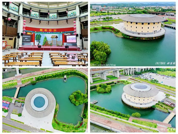 【苗栗。後龍】二訪客家圓樓。仿福建土樓的建築物。客家靜態展覽。北勢溪親水廊道。北勢溪之心