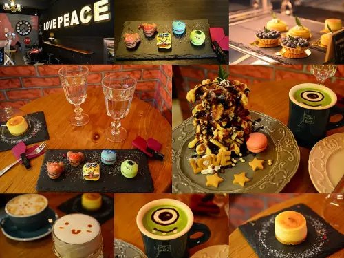 【台中│美食】卡通馬卡龍、大眼仔抹茶，店內新潮設計，店員好帥也好正。Love Peace Cafe