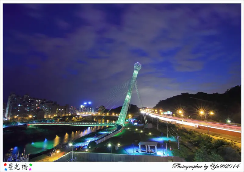 [攝影]【新北市汐止區】汐止星光橋。跨河景觀橋~騎單車~賞夜景好去處