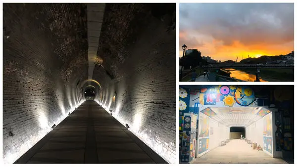 圓圓家出去玩-<新北五堵>百年風華五堵舊隧道，璀璨變身環河自行車道，在地人休閒好去處