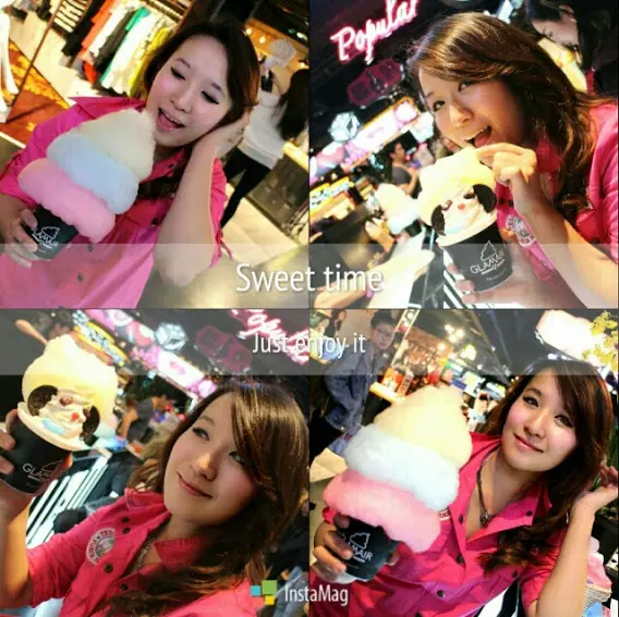 【羽諾食記】新光三越A11館 B1韓國GLAMAIR~彩虹棉花糖冰淇淋              