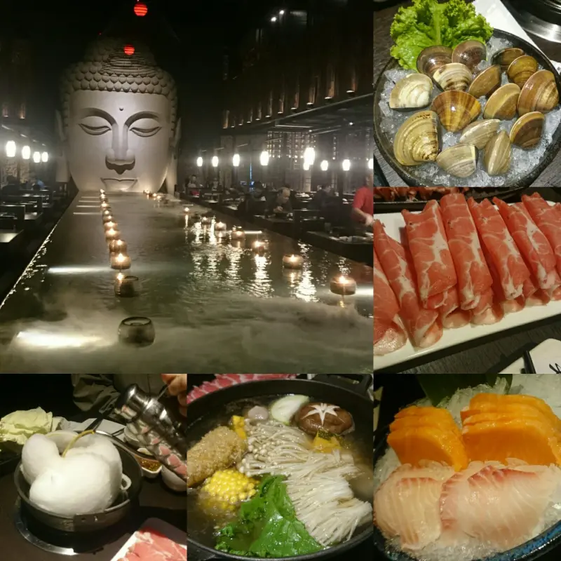 高雄~天水玥秘境鍋物殿~棉花糖壽喜燒~跟大佛吃飯囉~              