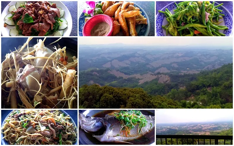 《南部美食》超值景觀餐廳家族聚餐首選，只要3000有9道菜(含二隻全雞+肉+魚+泰蝦餅的土雞城)！草山308高地景觀餐廳洪代表(原創始老店)