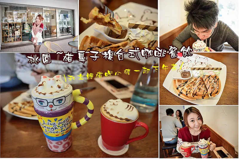 【桃園食記】貓鼻子複合式咖啡餐飲/義式餐點/立體小豬小貓拉花咖啡/茶飲/蛋糕/下午茶/可愛喵咪出沒