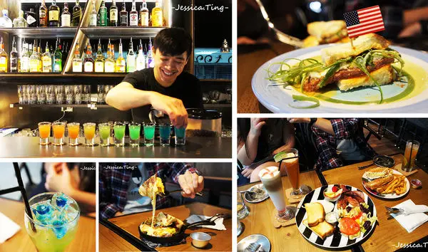 《食記》臺北萬華區。Guru House 複合式早午餐小餐酒 - 終極宿醉三明治X鐵板蛋餅XRainbow shots!!