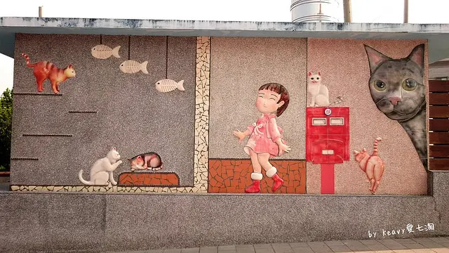 ★彰化田中★【窯燒貓村】找立體貓咪玩耍。