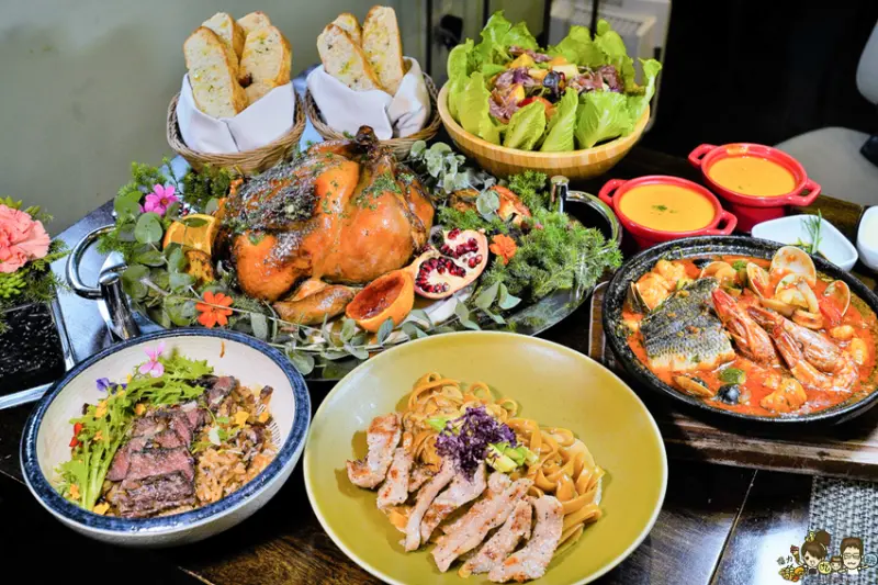 歡樂耶誕瘋跨年之獨家限定紅玉大烤雞、爆訂單限時開賣 X CHIC CAFÉ 奇可小廚 - 跟著尼力吃喝玩樂＆親子生活