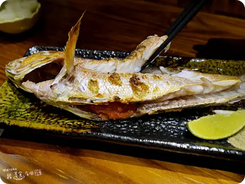 【日式居酒屋】初嚐馬頭魚明太子烤魚的細緻滋味。川賀燒烤居酒屋(市民店)