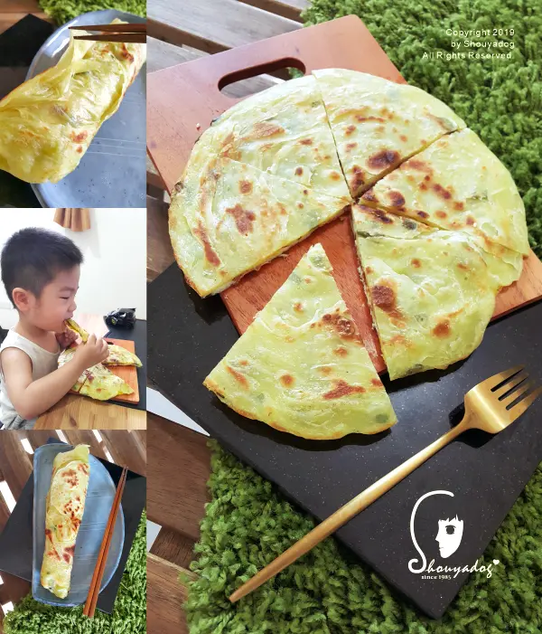 【麵點專賣】波菜注入~ 營養滿點的翡翠蔥抓餅 上豐蔥抓餅專家