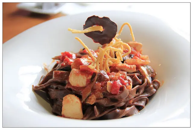 【新北淡水區】☆CW巧克力主題餐廳☆淡水漁人碼頭餐廳推薦/下午茶/義大利麵/可可飄香．巧克力入菜超特別!